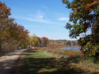 Fall color and lake along the 400 State trail